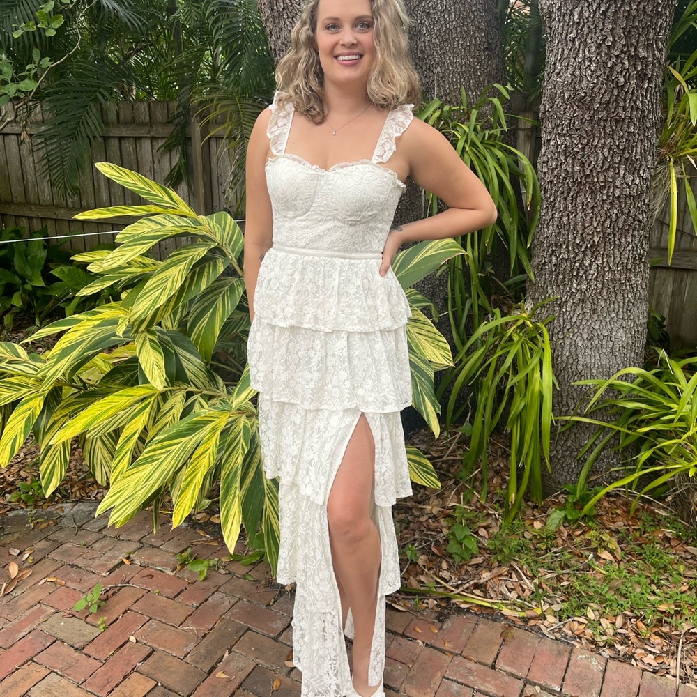 Altar'd State White Lace Maxi Dress - Picture 3 of 4
